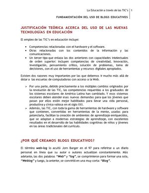 JUSTIFICACIÓN TEÓRICA ACERCA DEL USO DE LAS NUEVAS TECNOLOGÍAS EN EDUCACIÓN