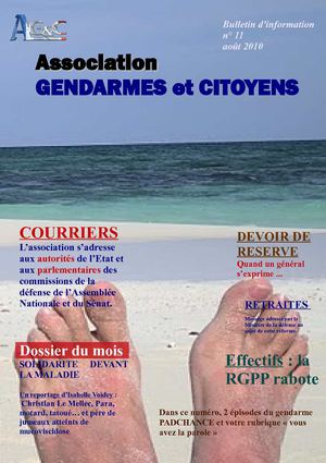 Mensuel de l'association gendarmes et citoyens - n° 11 - août 2010