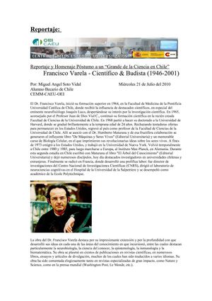 HOMENAJE POSTUMO al Dr. FRANCISCO VARELA "EL BUDISMO & LA NEUROCIENCIA"