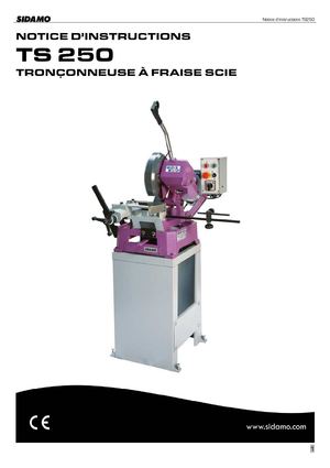 Tronçonneuse à Fraise Scie SIDAMO TS 250