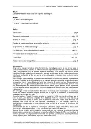 Paper Los beneficios de las clases con soporte tecnol+¦gico
