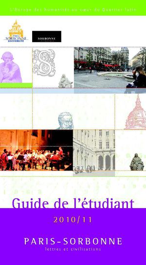 Guide de l'étudiant 2010-2011