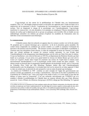 L'histoire de l'Ego-Ecologie
