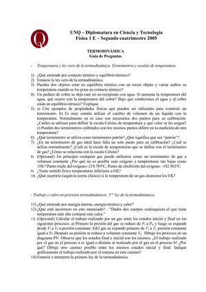 preguntas de termodinámica