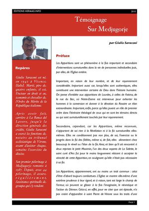Témoignage sur Medjugorje