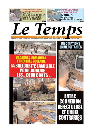 Le Temps d'Algérie www.letempsdz.com édition du 31 juillet 2010 