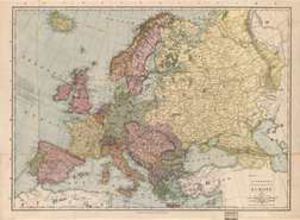 New Library Atlas Map of Europe [1912]