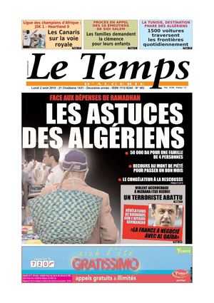Le Temps d'Algérie www.letempsdz.com édition du 2 août 2010 