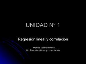 UNIDAD Nº 5 regresion y correlacion