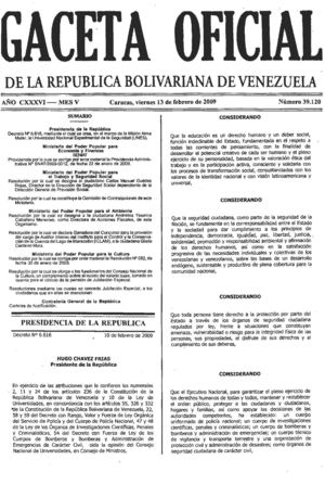 Decreto Creación UNES: Gaceta Oficial