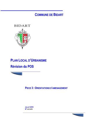 Orientations d'aménagement - 2010
