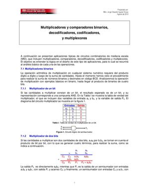 SLC: 07 Circuitos combinatorios de mediana escala (MSI)