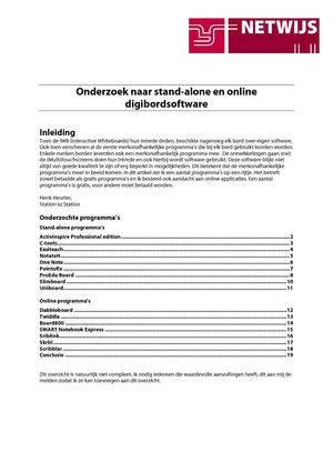 Onderzoek digibord software