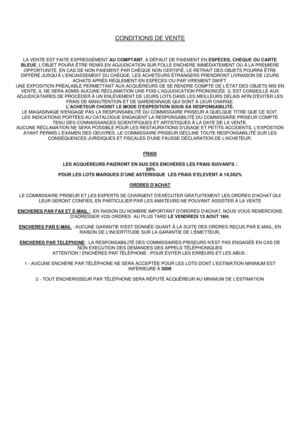 VENTE D\'OBJETS D\'ART ET D\'AMEUBLEMENT 14-08-2010