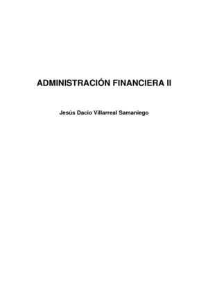 Administración Financiera II