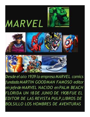 HISTORIA DE MARVEL
