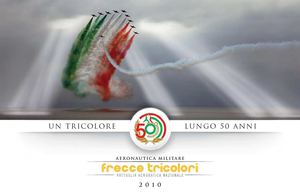 Frecce Tricolori brochure cinquantesimo - design Marco Lucidi