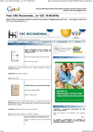 CRC Recomenda... (n.º 327, 16-08-2010)