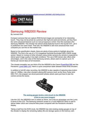 Samsung WB2000 Review