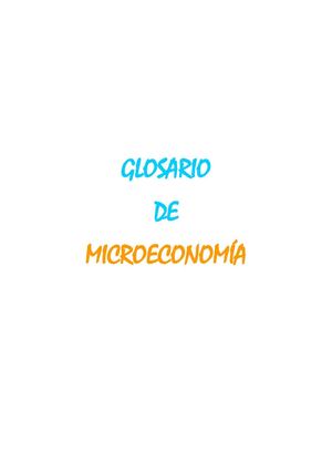 Glosario de Microeconomia