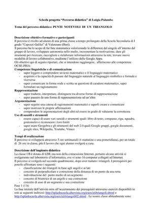 Laboratorio di matematica: "Punti notevoli di un triangolo"