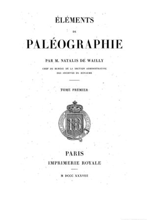Éléments de paléographie, tome 1