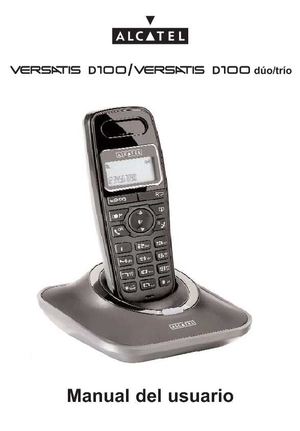 Manual de Usuario Alcatel Versatis D100 DUO
