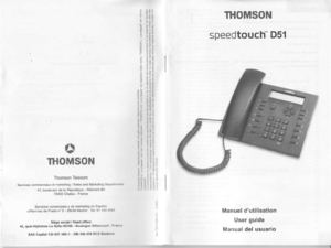 Manual de Usuario Thomson SpeedTouch D51