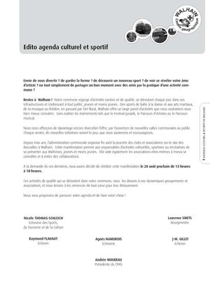 Agenda culturel et sportif