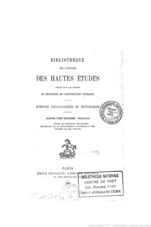 Études de philologie néo-grecque: recherches sur le développement historique du grec