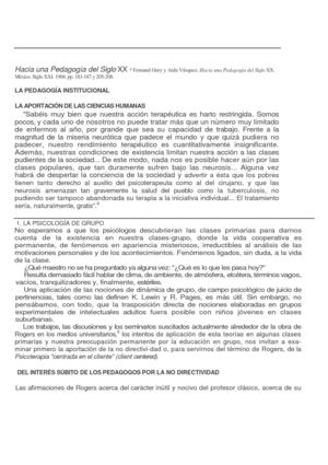 Hacia una Pedagogía del Siglo XX