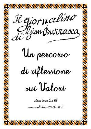 gianburrasca, un percorso di riflessione sui valori
