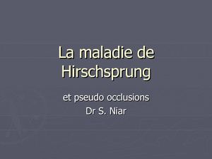 Maladiedehirshprung