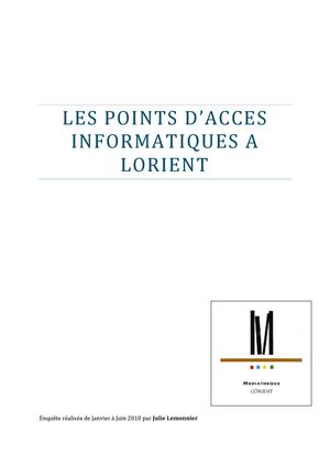 Les points d'accès à l'informatique à Lorient