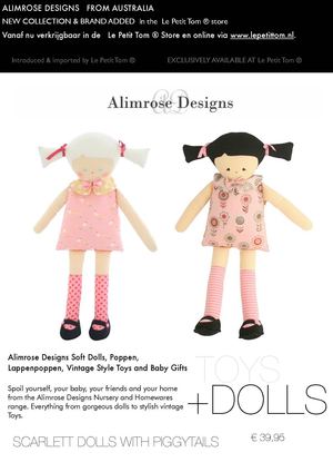 Alimrose Designs Soft Dolls, Poppen, Lappenpoppen, Vintage Style Toys and Baby Gifts