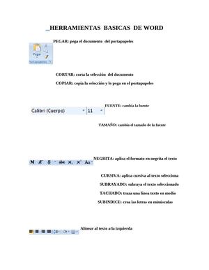 HERRAMIENTAS  BASICAS  DE WORD