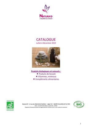 Catalogue Natura'D 2010
