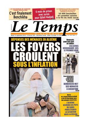 Le Temps d'Algerie Edition du 14 septembre 2010