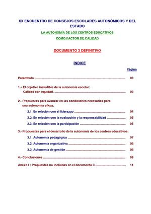 XX Encuentros: La Autonomía de los centros educativos como factor de calidad