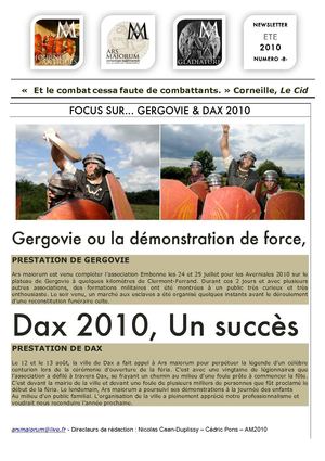 Newsletter été 2010