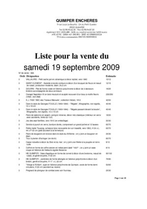LISTE 18 SEPTEMBRE 2010