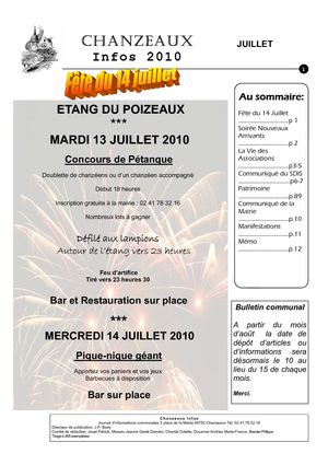 Bulletin Juillet 2010