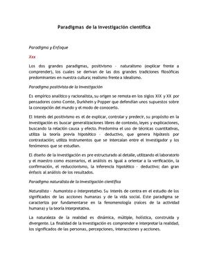 Paradigmas de Investigación Científica