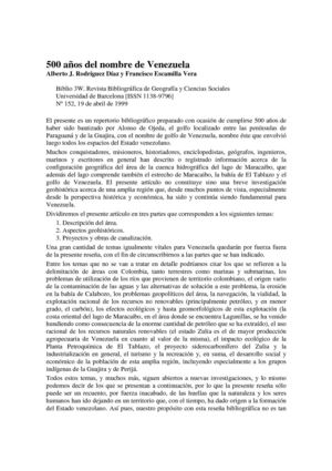 500 Años del Nombre de Venezuela
