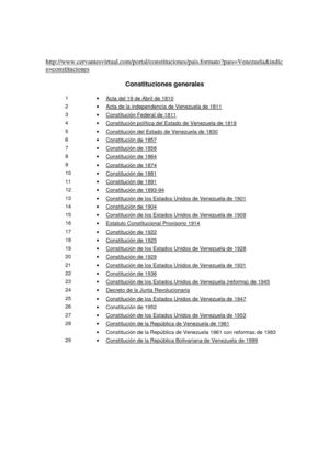 Constituciones Venezolanas _Compilación_