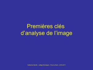 Lecture d'images : premières clés