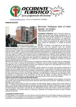 NOTICIAS DEL TURISMO - SEPTIEMBRE 20