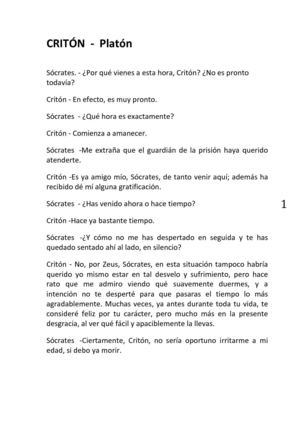 Critón - Diálogo de Platón