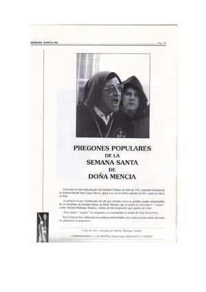 PREGONES DE DOÑA MENCIA