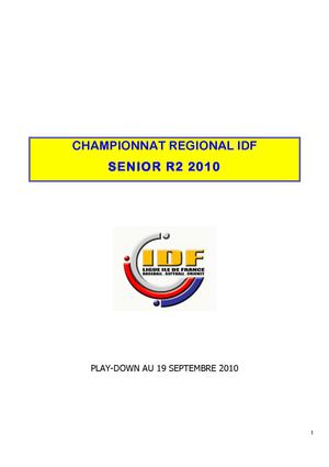 stattistiques IDF baseball senior R2 play-downs 19092010